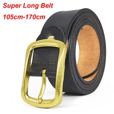 Mens Belts Size 105cm-170cm Mens Genuine Leather Belt for Jeans Dress 3 Colors