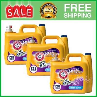 ARM & HAMMER Plus OxiClean Odor Blasters Liquid Laundry Detergent, Fresh Burst