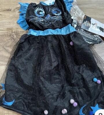 Target Witch Moon Cat Dress Costume Size Small 4-7 Costume Kitty Kat New