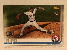 2019 Topps Update 150th Anniversary #US80 Kyle Bird Rookie Texas Rangers RC
