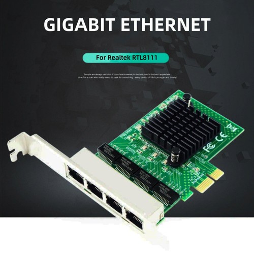 4Port Gigabit Mini PCI-e PCIe Network Adapter Card NIC For Realtek Chipset - Picture 2 of 12