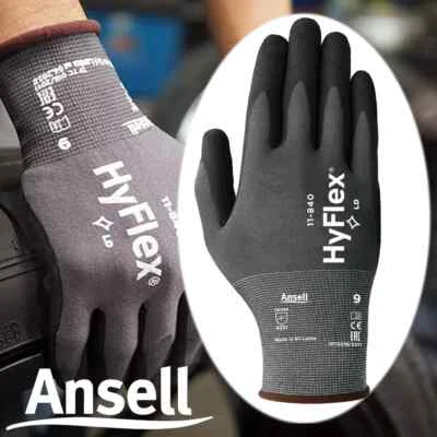 Ansell HyFlex 11-840 FORTIX Foam Nitrile Gloves - Lightweight Comfortable