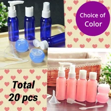 20pcs(2 Set) Makeup Spray Bottle Cosmetic Empty Container Bottles Travel Set Kit