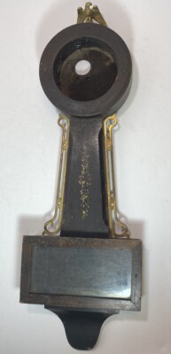 Antique Banjo Clock Case  Solid Mahogany Eagle Final