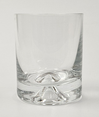 Old Fashioned Glass 3 3/4'' Block Crystal Karlstadt (9 ounce) Air Bubble 12 AVAIL