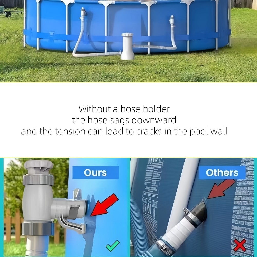 For Above Ground Swimming Pool Hose Adapter & Plunger Valve Kit - 2 Pack