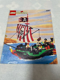 LEGO System Pirates Cross Bone Clipper 6250 In 1997 Used Retired Comp W/Manual