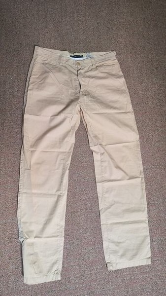Men Cerruti Trousers Beige Cotton 36-38