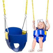 Blue Toddler Swing Seat with Plastic Coated Chains
