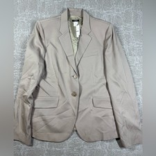 J. Crew 100 Wool Made in Japan NWT Rye Tan Womens Blazer Jacket Size 14