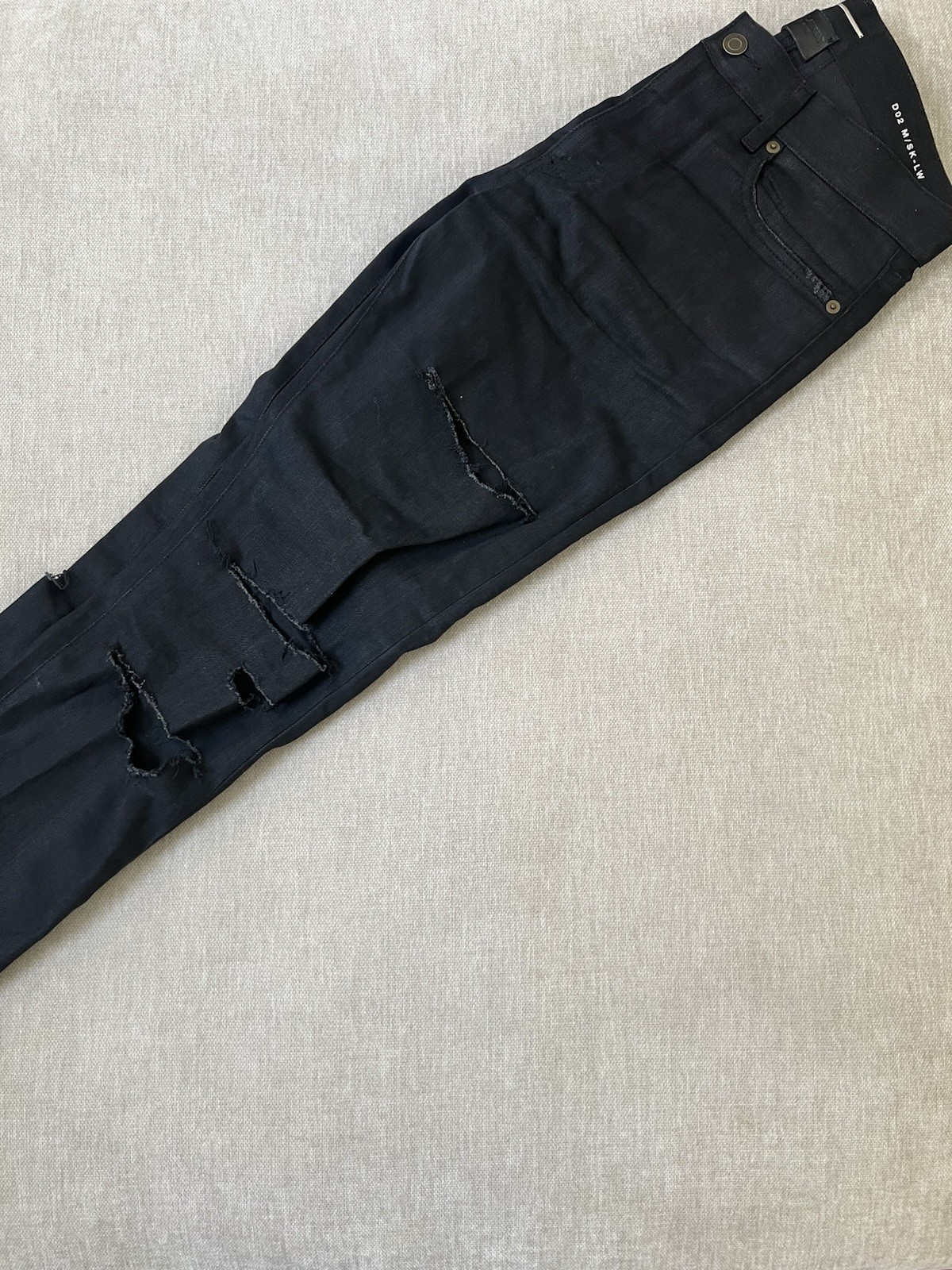 JEANS SAINT LAURENT UOMO D02 M SK LW NERO taglia 30 made in Japan invecchiato