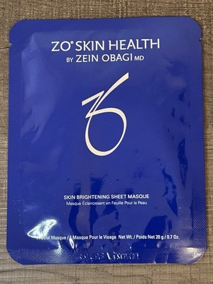 ZO Skin Health by Zein Obagi MD Skin Brightening Sheet Facial Masque 0.7 oz NEW