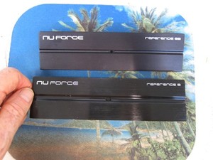 Pair Nuforce Reference 8 + 8B Black Faceplates, Original, Good Condition