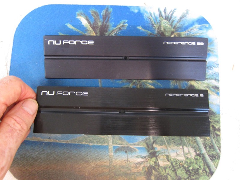 Pair Nuforce Reference 8 + 8B Black Faceplates, Original, Good Condition