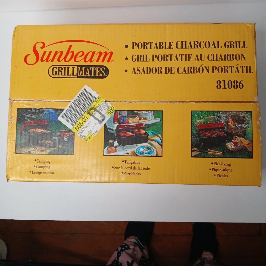 Sunbeam Grill Mates Portable Charcoal Grill Red 1995 NIB Camping Tailgating