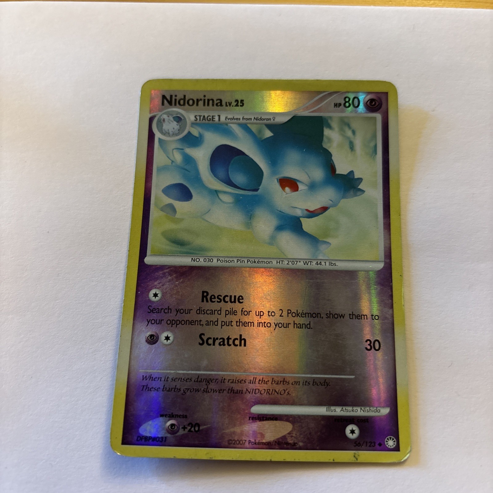 Pokemon TCG Mysterious Treasures Nidorina 56/123 Reverse Holo LP