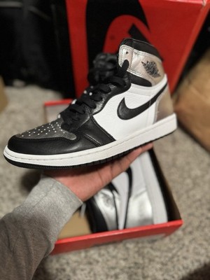   Jordan 1 Retro High Silver Toe Size 9.5W/8M. Worn Once