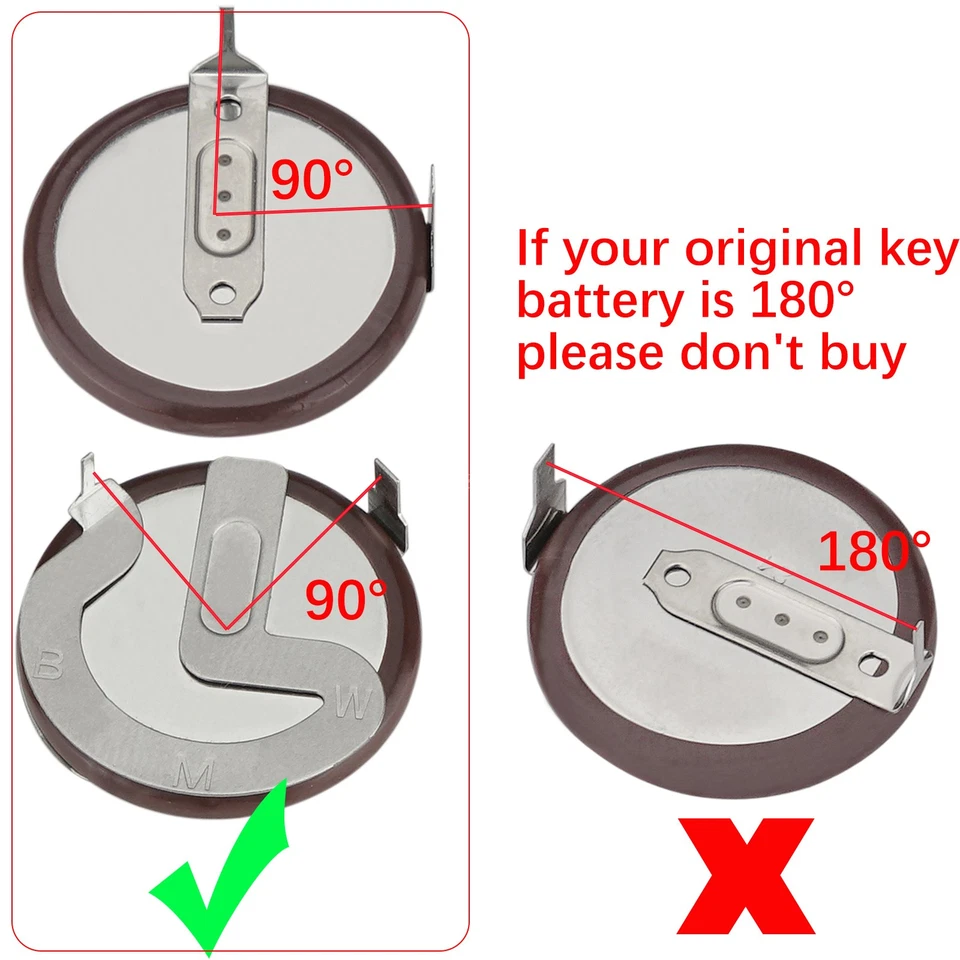 2 Para MINI & BMW X3 X5 Z4 E60 E81 Mando a Distancia Llavero Batería Recargable VL2020 90° Foto 2 de 4