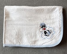 Vintage 1996 Gerber Baby Looney Tunes Sylvester Crib Blanket 38x28 Embroidered