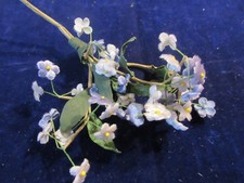 Vtg Millinery Forget Me Not Flower Blue Shades All VELVET Germany H5483