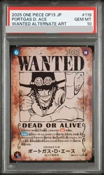 Portgas D. Ace (Wanted Poster) OP13-119 Carrying On His Will Error Card