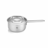 Fissler Stielkasserolle Pure Mit Metalldeckel, Edelstahl, Silbern, 16 Cm