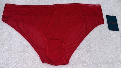 TOMMY JOHN Second Skin Lace WB Haute Red Cheeky Bikini Panty Womens XL 8 1002470
