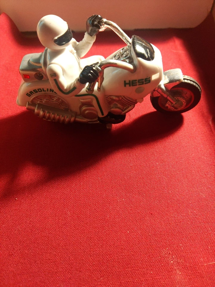 2007 Small Hess Gasoline Rev and Go Motorcycle with Driver.  Works well - Image 2 of 4