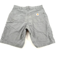 VTG Carhartt Mens Gray Workwear Shorts Size 32
