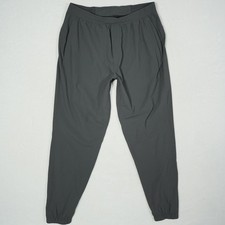 Lululemon Mens Surge Jogger Pants Performance Grey Size L Zippered Ankle Running