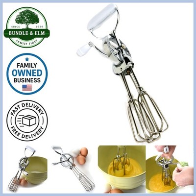Egg Beater Hand Crank Stainless Steel Mixer 12 Inch Kitchen Tool