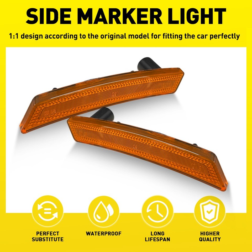 Front Amber LED Side Marker Fender Light For Mini Cooper R55 R56 - Foto 10
