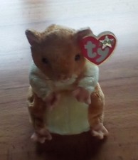 Ty Beanie Babies New Pellet The Hamster- Soft  Cuddly Friend 6" 15cm