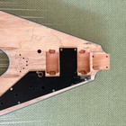 Unfinished  V shape DIY Electric Guitar Kit Spalted Maple Top GD part Maple neck — photo 8
