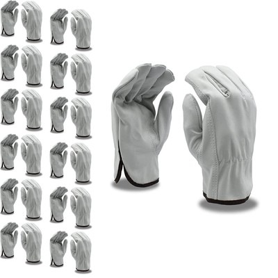 8210XL Standard Grain Cowhide Driver Gloves, Unlined, Shirred Elastic Back, K...
