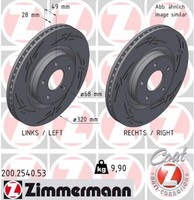 2X Bremsscheibe Black Z Zimmermann 200.2540.53 FüR Nissan Pathfinder 4 R52 4WD