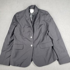 J. CREW Factory Suiting Blazer Womens Size 8 Lightweight Wool Black