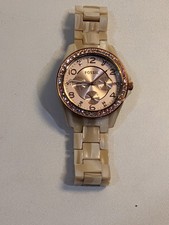 Women's Fossil Riley Crystallized Watch ES3579 New Battery Runs Good