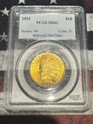 1932 GOLD USA $10 DOLLAR INDIAN HEAD EAGLE COIN PCGS MINT STATE 62