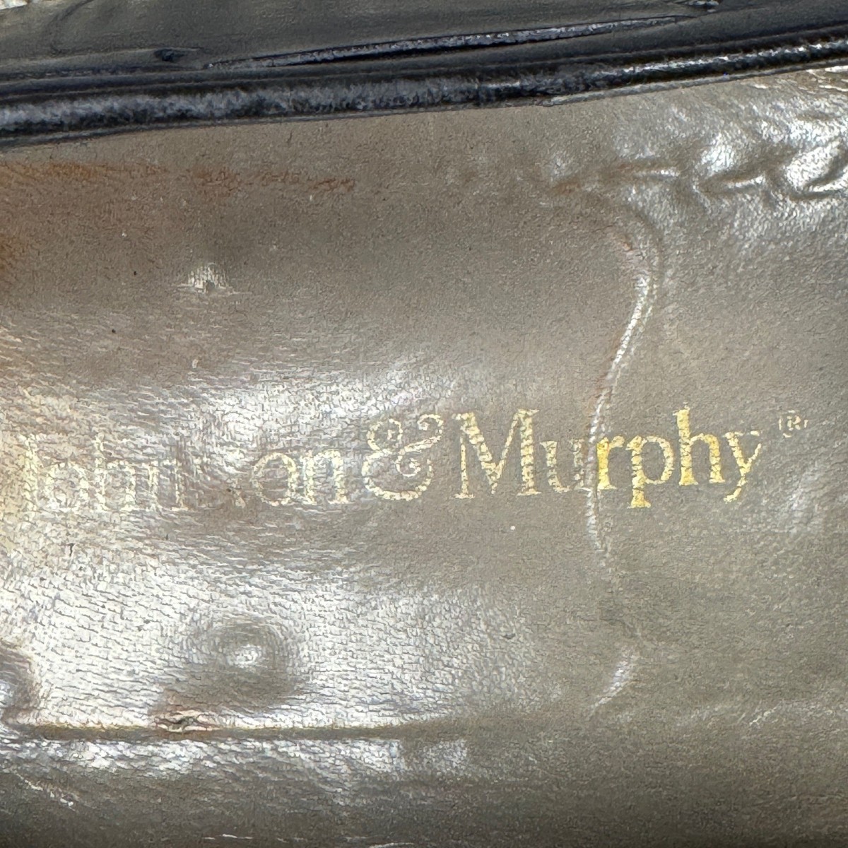 Johnston & Murphy Size 9.5 Navy Blue Leather Two Tone Embossed Tassel Loafers Johnston & Murphy Aristocrat Shoes Mens 9.5 Black Patent  main image 2