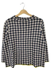 WINDSOR Wollpullover Damen Pullover Gr. DE 38 dunkelblau-creme Casual-Look