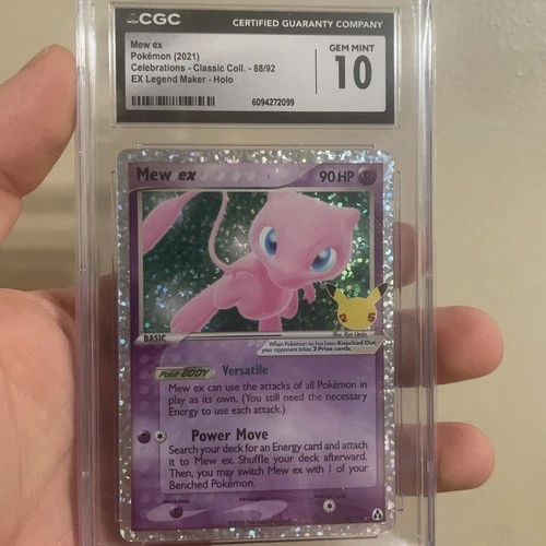 CGC 10 MEW EX 88 CELEBRATIONS POKEMON GEM MINT