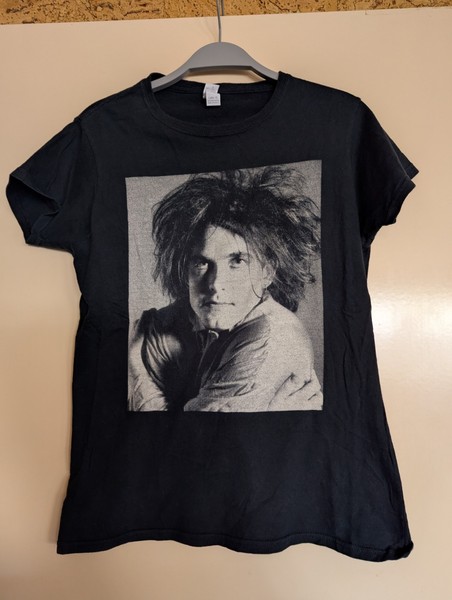 Robert Smith The Cure Goth Baby Tee Black Band T Shirt Y2K 00s Size S - M