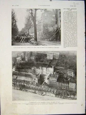Original Old Vintage Print Caluire Lyon Canon War Military French 1932 20th