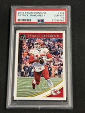 2018 Panini Donruss Patrick Mahomes #138 PSA 10 Chiefs 🔥
