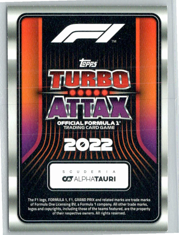 2022 Topps Turbo Attax F1 Pierre Gasly Speedster #146 - Image 2 of 2