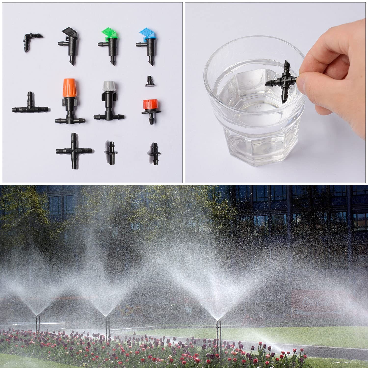 204Pcs Drip Irrigation Fittings Kit 1/4