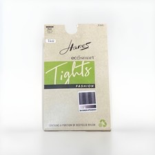 NEW Hanes EcoSmart Top Tights Pinstripe Sheer Control Top 30 Denier Recycled M