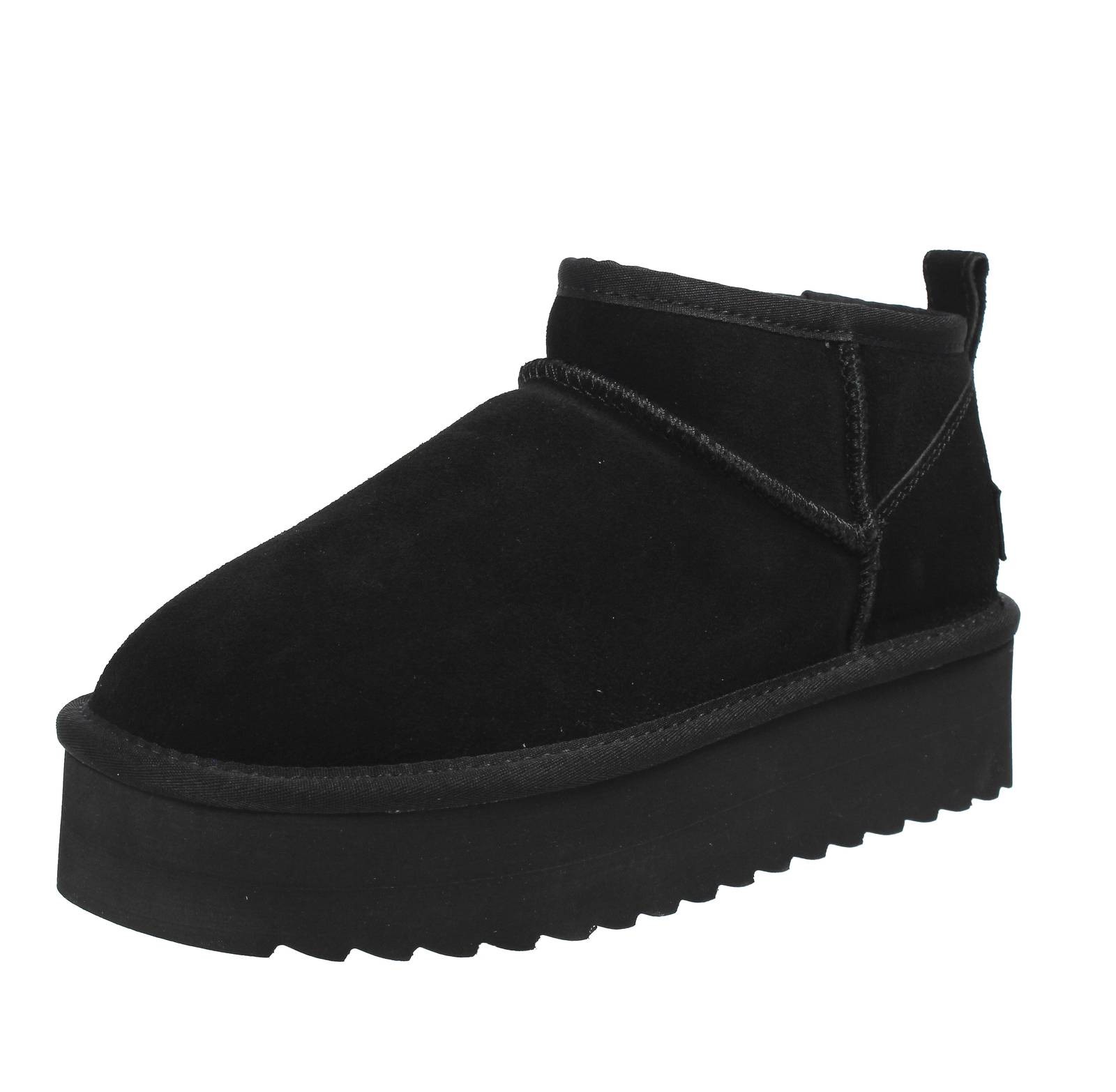 Colors Of California Platform Winter - schwarze Wildleder Stiefeletten - Größe 37 [7 U
