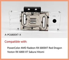 Granzon A-PC6800XT-X GPU Block For PowerColor AMD Radeon RX 6800XT Red Dragon